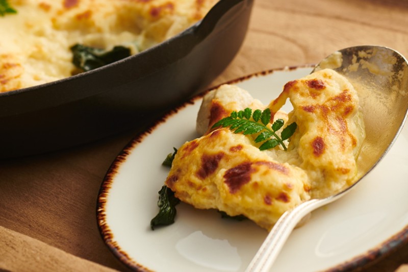 VISCHIO GARDEN Raw Wheat Gluten Gratin with Saikyo Miso