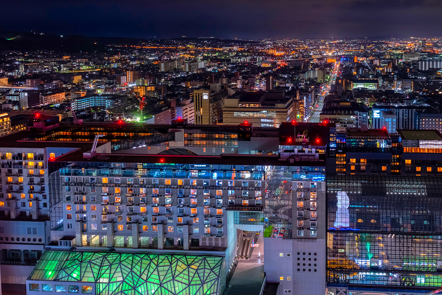 Night view of Kyoto city from the hotel
