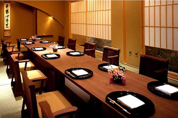 A tranquil Private Room space with seating arranged in a Japanese style.