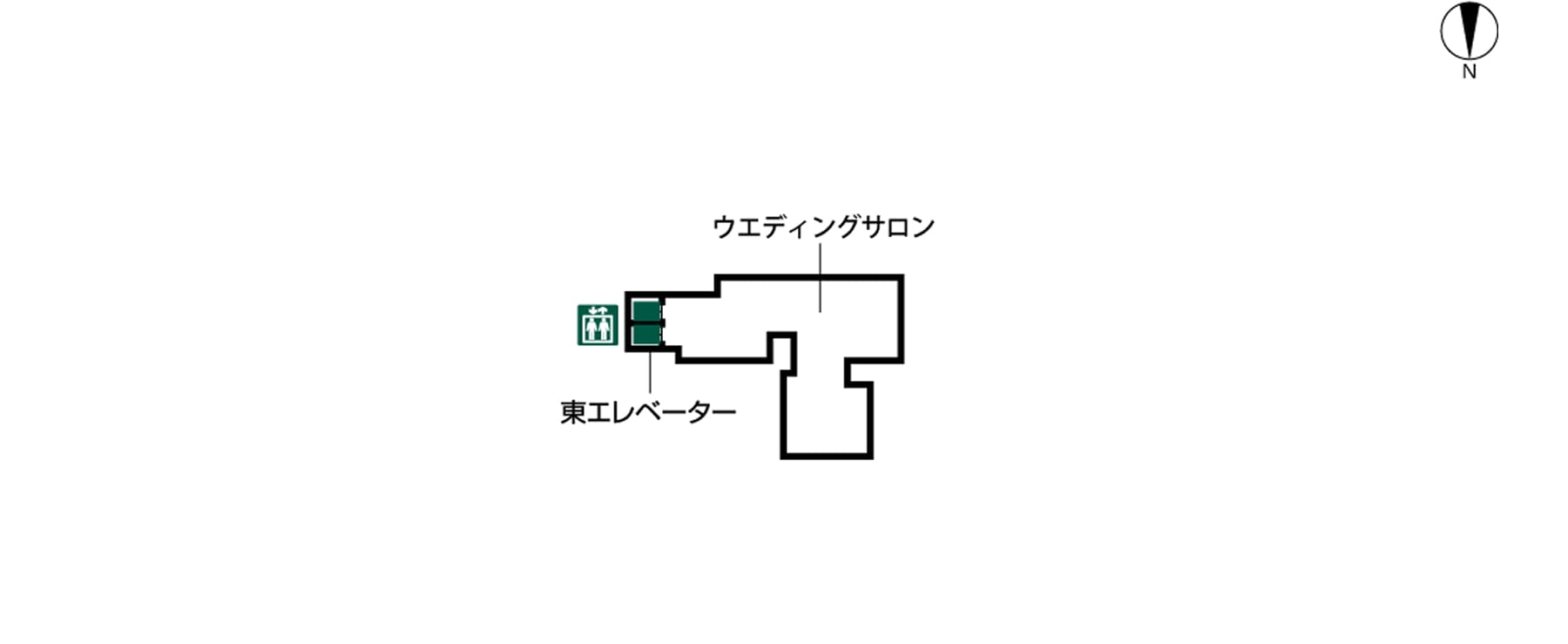 This is a floor map of the 4th floor of Hotel Granvia Kyoto, showing the location of the wedding salon.