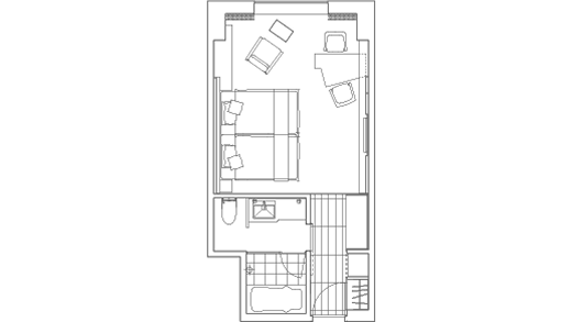 Floor plan of Granvia Deluxe Twin