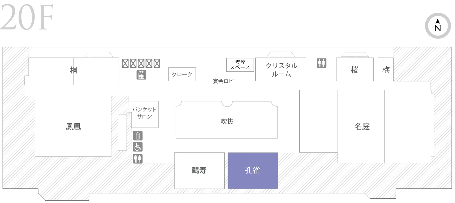 孔雀のフロアマップ