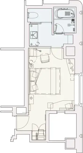 スーペリアダブルの間取り図