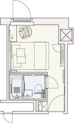 グランヴィアデラックスツインプレミアムの間取り図