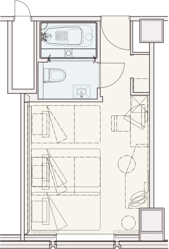 グランヴィアデラックスツインプレミアムの間取り図