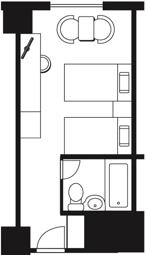 スタンダードツインの間取り図