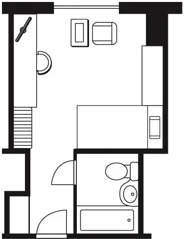エコノミーツインの間取り図