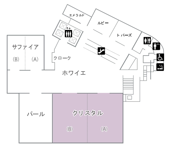 クリスタルのフロアマップ