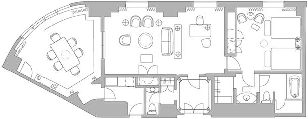 ロイヤルスイートの間取り図