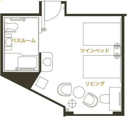 ユニバーサルルームAの間取り図