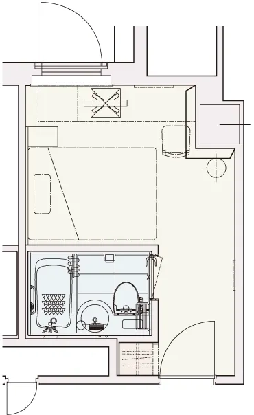 グランヴィアデラックスツインプレミアムの間取り図