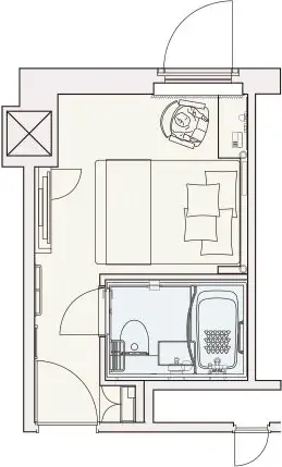 グランヴィアデラックスツインプレミアムの間取り図