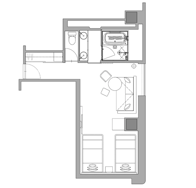 スーペリアツインの間取り図