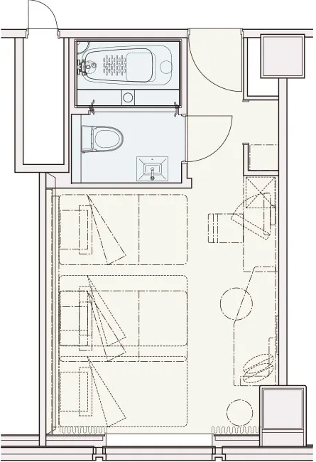 26F 憩ツインの間取り図