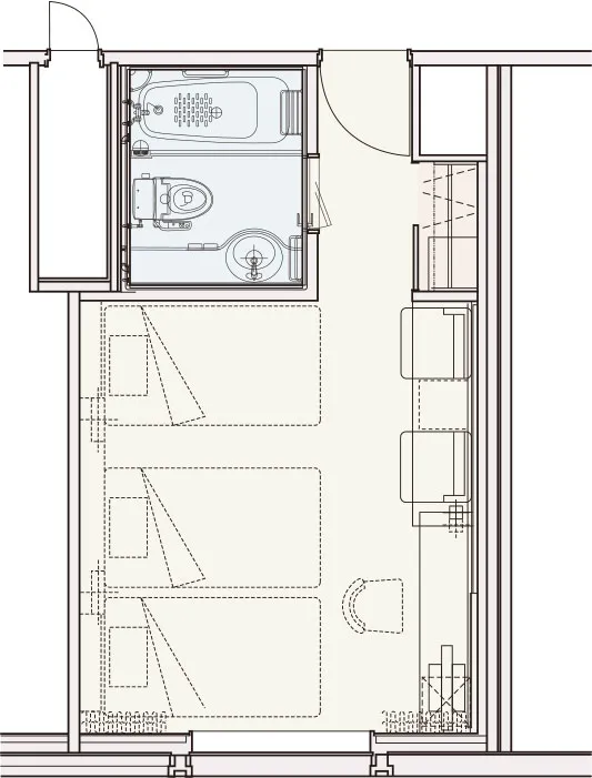 グランヴィアデラックスツインプレミアムの間取り図