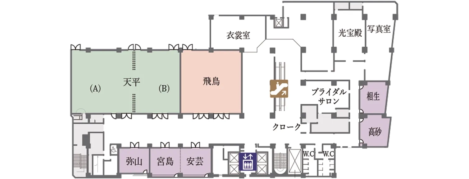 天平のフロアマップ