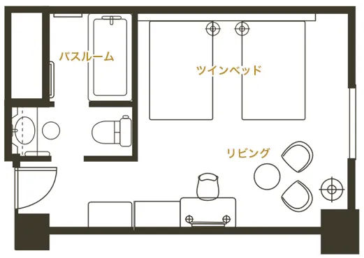 ユニバーサルルームBの間取り図