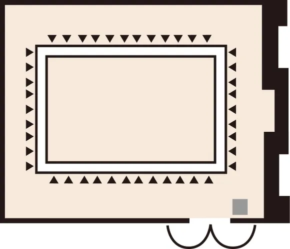孔雀 全室利用／ロの字