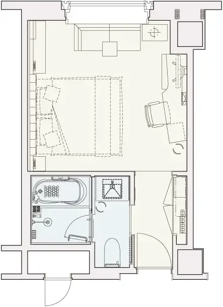 モデレートダブルの間取り図