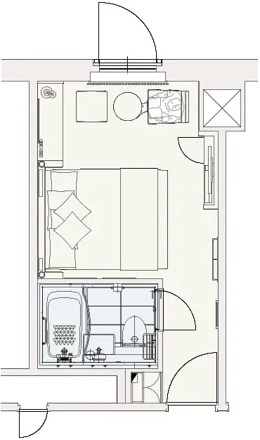 カジュアルダブルの間取り図