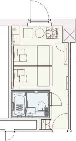 カジュアルツインの間取り図