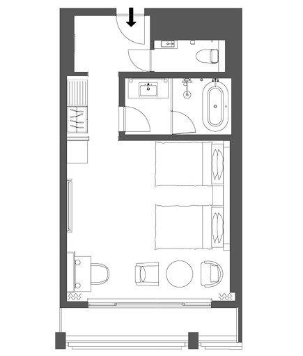 間取り図：プレミアムツイン