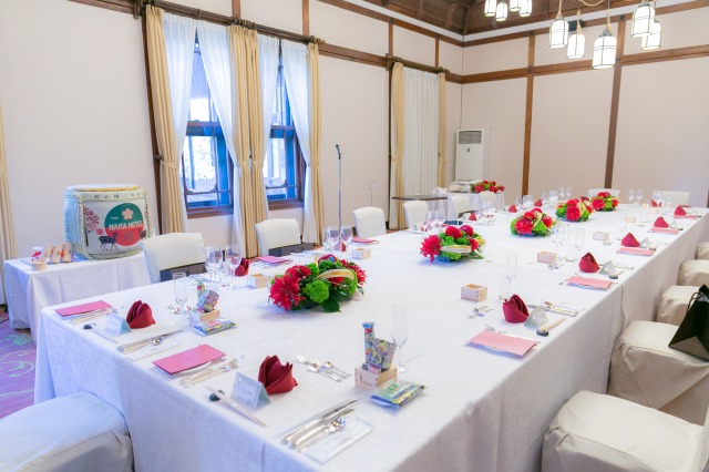 結婚式お食事会テーブル