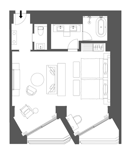 間取り図：クラウンスイート