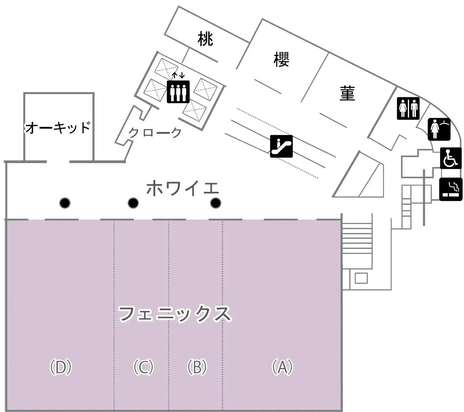 フェニックスのフロアマップ