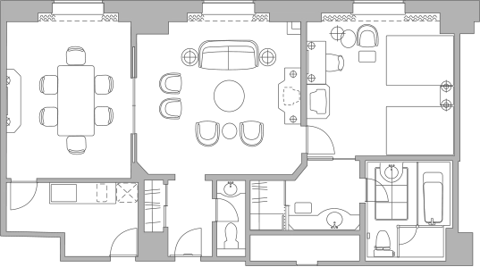 エグゼクティブスイートの間取り図