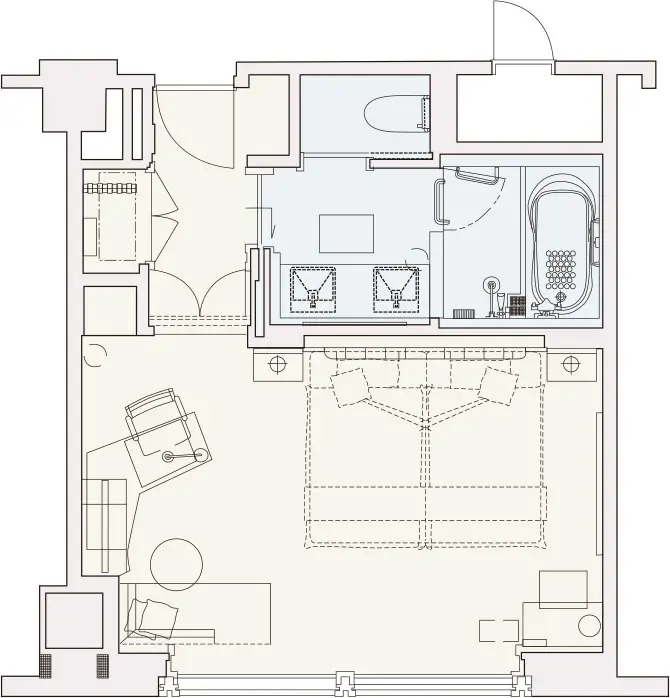 スーペリアツインの間取り図