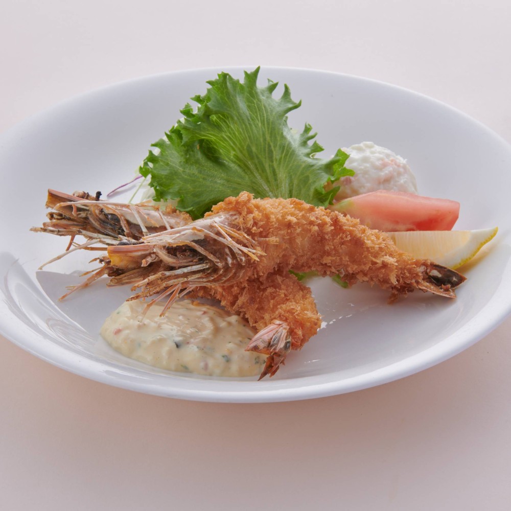 有頭海老フライランチ