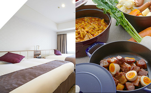 Earn points at accommodations and restaurants.