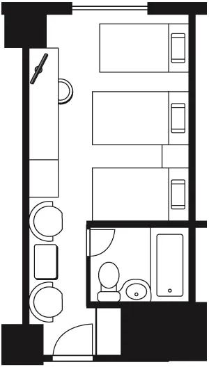 スタンダードツインの間取り図