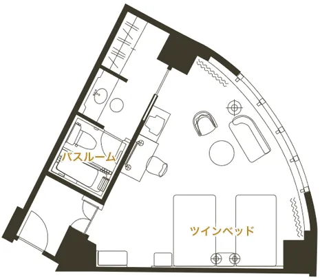 エグゼクティブツインの間取り図